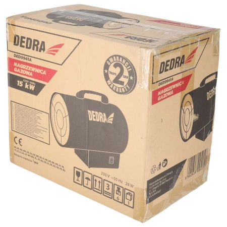 Nagrzewnica gazowa 17kW, czarna DEDRA DED9941A