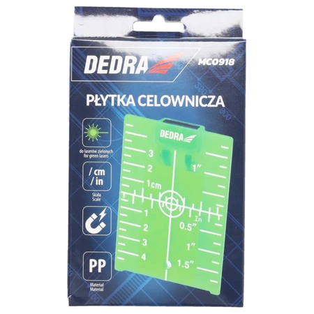 Płytka celownicza do dalmierza i urządzeń laserowych DEDRA MC0918, zielona 