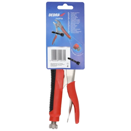 Szczypce zaciskowe uniwersalne, okrągłe 250mm DEDRA 1260P06, CRV, uchwyty TPR 