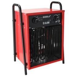 Nagrzewnica elektryczna 9kW, 400V, kwadratowa, czerwona DEDRA DED9924