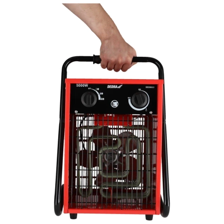 Nagrzewnica elektryczna 5kW, 400V, kwadratowa, czerwona DEDRA DED9922