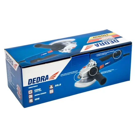 Szlifierka kątowa, diax DEDRA DED7954 1100W, regulacja obrotów, 125mm