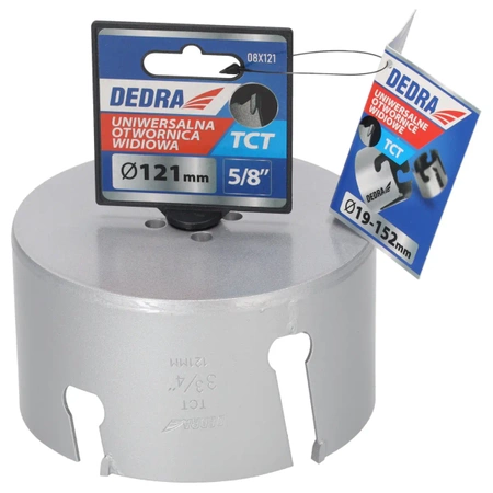 Otwornica uniwersalna TCT  DEDRA 08X121 121mm 5/8''