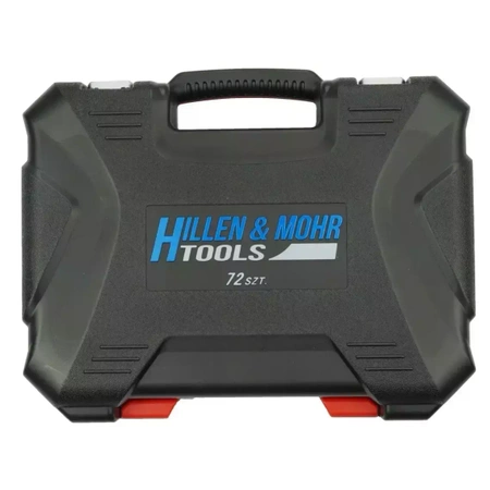 Duży zestaw kluczy nasadowych Hillen&Mohr 17K072 CrV 72 szt. 16x1/2", 10x1/4"