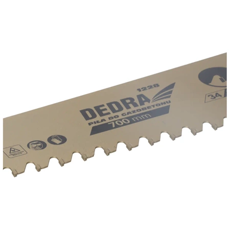 Piła do gazobetonu DEDRA 1228 700mm, 34 zęby, stal HM