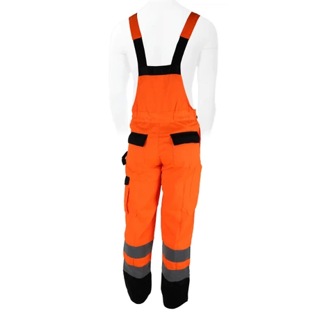 Spodnie ochronne ogrodniczki DEDRA BH81SO2-XL odblaskowe rozmiar XL, pomarańczowe