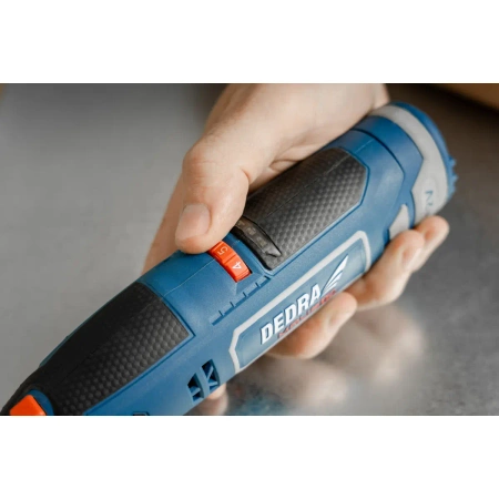 Zestaw elektronarzędzi DEDRA MAUS DED7310T10: mini-szlifierka akumulatorowa 12V DED7340Z1 + akcesoria 47 szt.,, 32 Nm, akumulator 2 Ah DED7320, przewód USB-C do ładowania DED7300