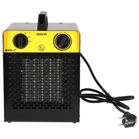 Nagrzewnica elektryczna PTC 3,0kW, kwadratowa, czarna DEDRA DED9931C1 ceramiczny element grzejny