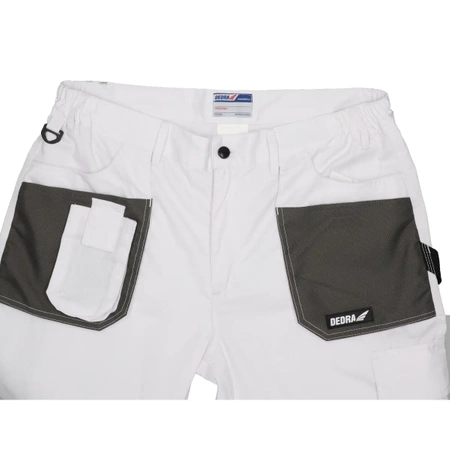 Spodnie ochronne DEDRA BH4SP-S S/48, białe, White line 190g/m2