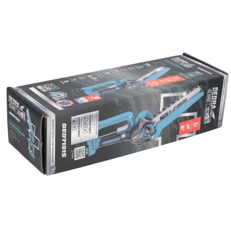 Mini piła łańcuchowa akumulatorowa, bezszczotkowa mini pilarka 18 V DEDRA SAS+ALL DED7181S, prowadnica 8", silnik bezszczotkowy