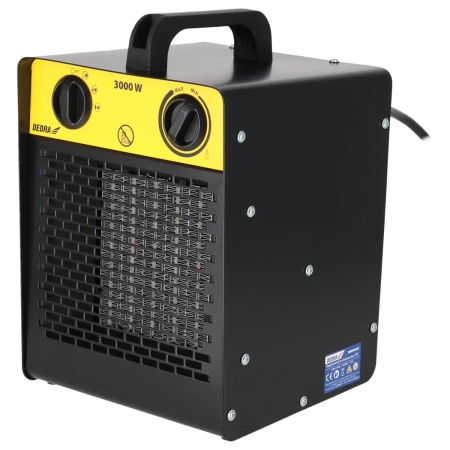 Nagrzewnica elektryczna PTC 3,0kW, kwadratowa, czarna DEDRA DED9931C1 ceramiczny element grzejny