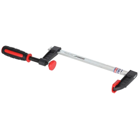 Ścisk stolarski typu F 400x100 mm, 2-materiałowa rękojeść, DEDRA 12A186