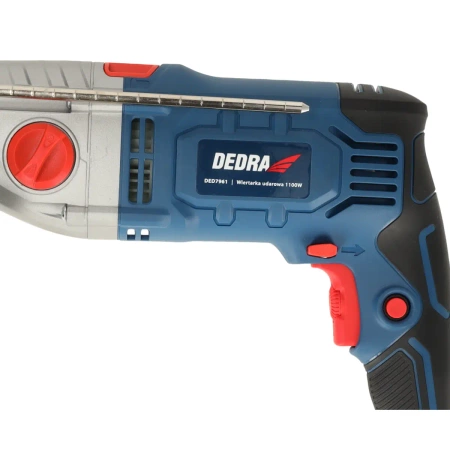 Wiertarka udarowa DEDRA DED7961 1100W, dwa biegi, 0-1200, 0-3200 obr/min, uchwyt kluczykowy 13mm, korpus aluminiowy