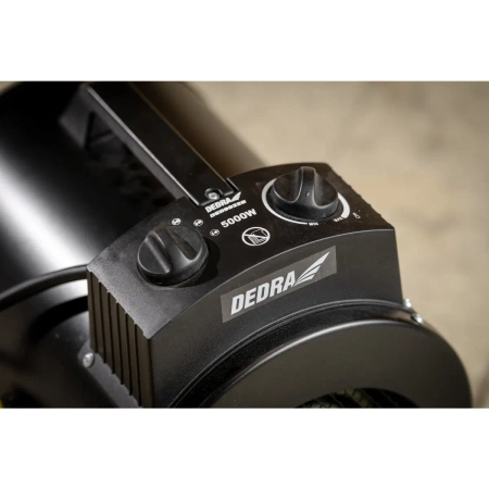 Nagrzewnica elektryczna 5kW, 400V, okrągła, czarna DEDRA DED9932B