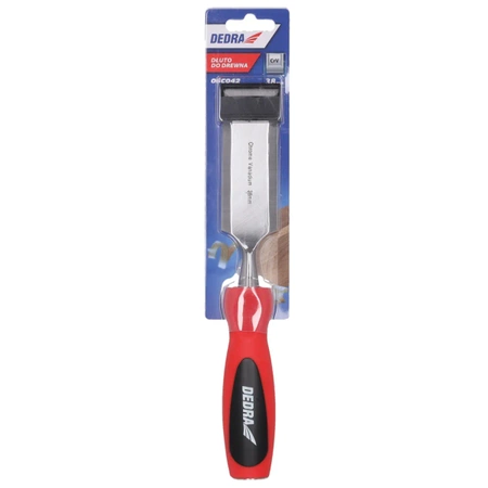 Dłuto do drewna, stolarskie DEDRA 06C042 38mm, stal CrV, dwumateriałowy uchwyt