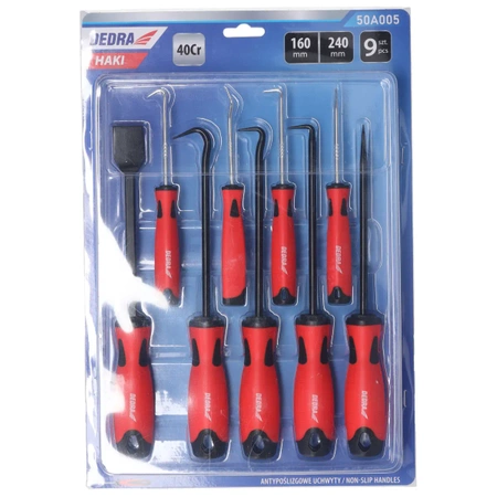 Haki z rękojeścią -  DEDRA 50A005, zestaw 9szt