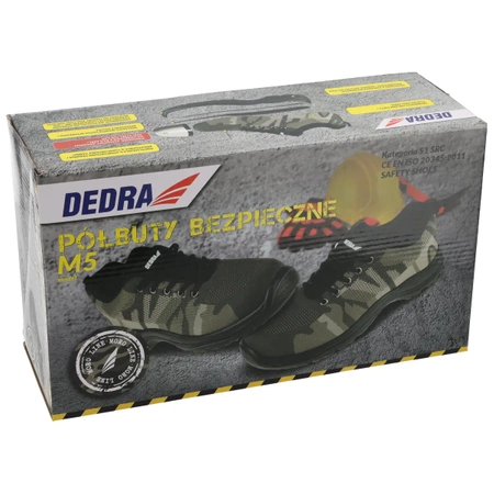 Półbuty bezpieczne, buty BHP  DEDRA BH9M5-44 moro, rozmiar: 44, kat.S1 SRC