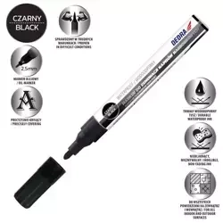 Marker do renowacji napisów nagrobkowych DEDRA M89Z73 czarny, 1szt