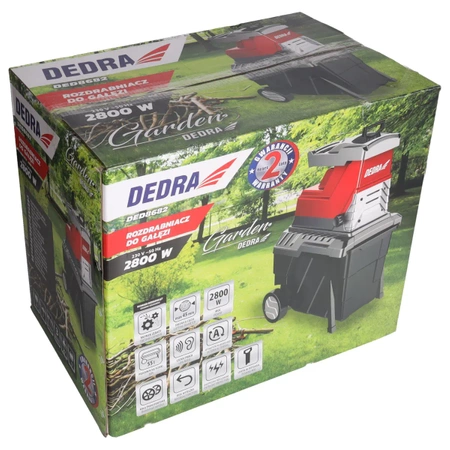 Rozdrabniacz do gałęzi 2800W, 45mm, DEDRA DED8682