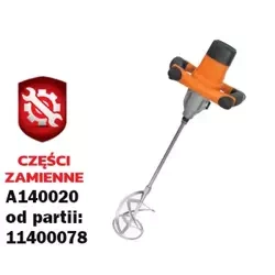 Części zamienne do mieszadła do zapraw PANSAM A140020X od partii 1140078