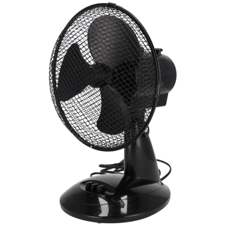 Wentylator biurkowy DESCON DA-0900B 30W, 9", czarny
