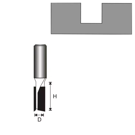 Frez rowkujący DEDRA 07F023C 2-płytk.T12 D12 H25mm