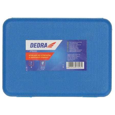Zestaw wybijaków do materiałów miękkich DEDRA 07B009 9 szt