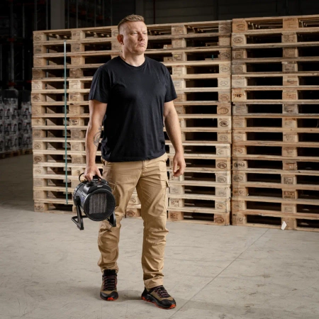 Nagrzewnica elektryczna PTC 3,0kW, okrągła czarna DEDRA DED9931C2 ceramiczny element grzejny