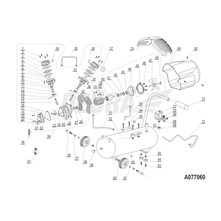 Części zamienne do kompresora PANSAM A077060