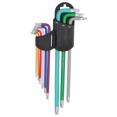 Zestaw kluczy torx extra-długich DEDRA 06F225 zestaw 9szt, kolor T10-T50, S2