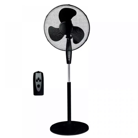 Wentylator stojący z pilotem DESCON DA-1603B 45W, 16", czarny