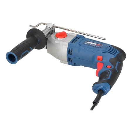 Wiertarka udarowa DEDRA DED7961 1100W, dwa biegi, 0-1200, 0-3200 obr/min, uchwyt kluczykowy 13mm, korpus aluminiowy