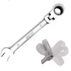 Klucz płasko-oczkowy z grzechotką DEDRA 14GP56 22mm CrV, z przegubem