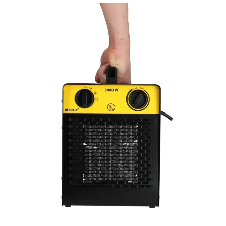 Nagrzewnica elektryczna PTC 3,0kW, kwadratowa, czarna DEDRA DED9931C1 ceramiczny element grzejny