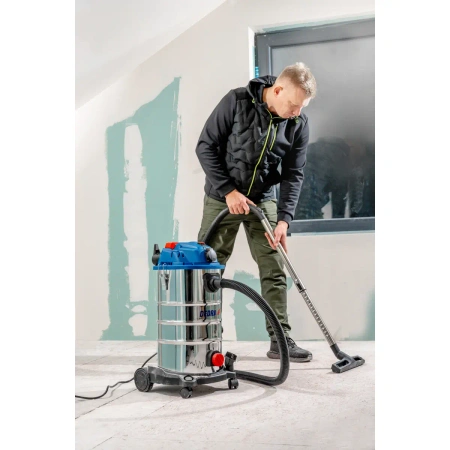 Odkurzacz z otrząsaczem do pracy na sucho/mokro DEDRA DED6615, 1600W, pojemik 30 l, teleskopowa rura metalowa