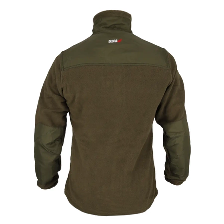 Bluza polarowa z wstawkami, polar DEDRA BH6PA-L 280g/m2, rozmiar L, kolor zielony