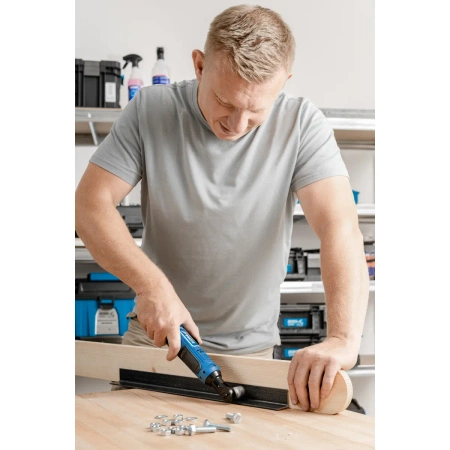 Klucz kątowy akumulatorowy 12 V, grzechotka akumulatorowa DEDRA MAUS DED7334, 45 Nm, uchwyt 3/8"