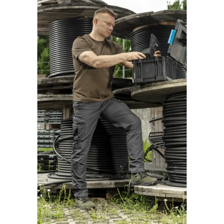 Koszulka męska t-shirt DEDRA BH5TA-L L, kolor army, 100% bawełna