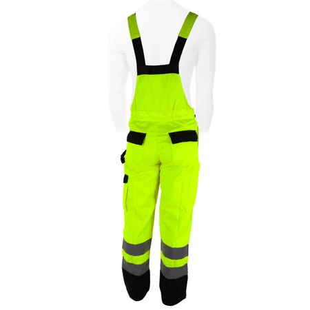 Spodnie ochronne ogrodniczki DEDRA BH81SO1-XXL odblaskowe rozmiar XXL, żółte