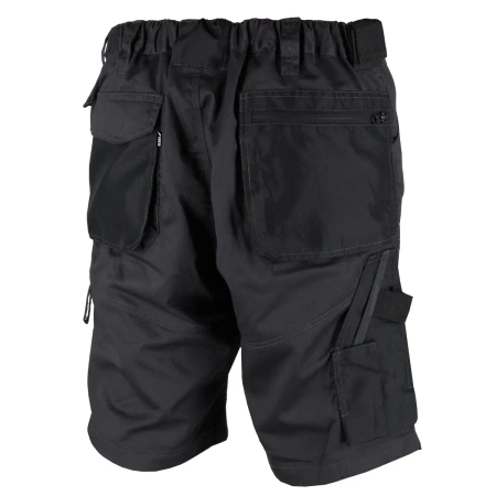 Szorty robocze ze spandexem, krótkie spodnie robocze, DEDRA BH33ST-XL, rozm. XL, gramatura 220g/m2, szare