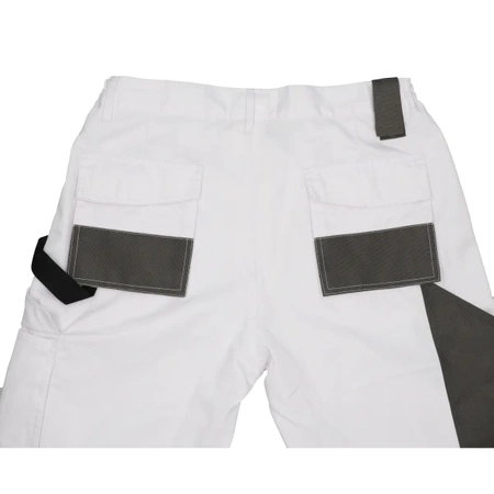Spodnie ochronne DEDRA BH4SP-S S/48, białe, White line 190g/m2