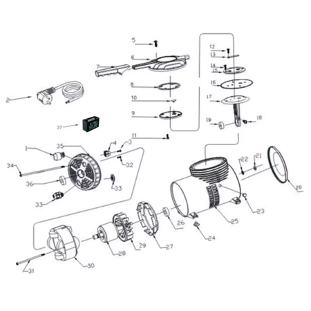 Częsci zamienne do kompresora DEDRA DED7471