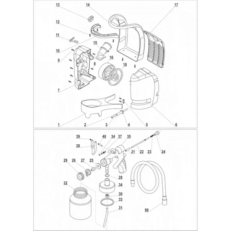 Części zamienne do agregatu malarskiego DED7410