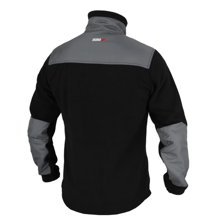 Bluza polarowa ze wstawkami, 280g/m2, rozm.S, czarno-szara, DEDRA BH6PA1-S