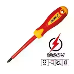 Wkrętak izolowany, śrubokręt elektryczny, gwiazdkowy, krzyżowy, Philips DEDRA 06B010 0x60mm