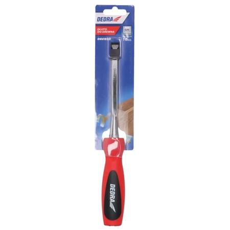 Dłuto do drewna, stolarskie DEDRA 06C032 10mm, stal CrV, dwumateriałowy uchwyt