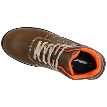 Trzewiki bezpieczne, buty BHP DEDRA BH9T4VK-37 crazy horse, rozm:37,kat.S3 SRC, kompozytowy podnosek i polimerowa wkładka