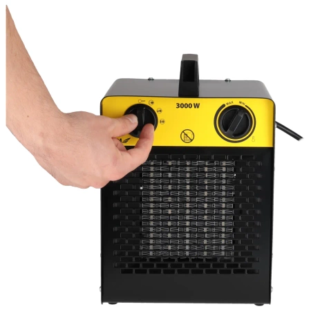 Nagrzewnica elektryczna PTC 3,0kW, kwadratowa, czarna DEDRA DED9931C1 ceramiczny element grzejny