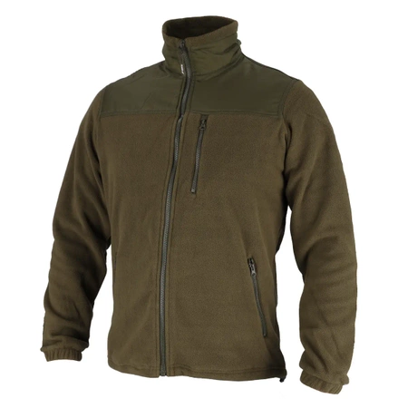Bluza polarowa z wstawkami, polar DEDRA BH6PA-XL 280g/m2, rozmiar XL, kolor zielony