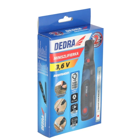 Miniszlifierka bezprzewodowa DEDRA DED7940Z1 3.6V, USB